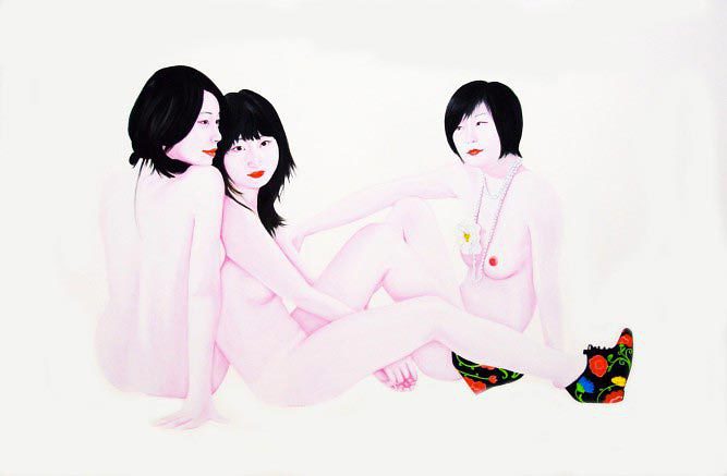 frederic-leglise-ziqiao-jing-and-nan-huile-et-email-sur-toile-130x195-cm-2011