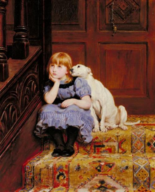 Sympathy c.1878 by Briton Riviere 1840-1920
