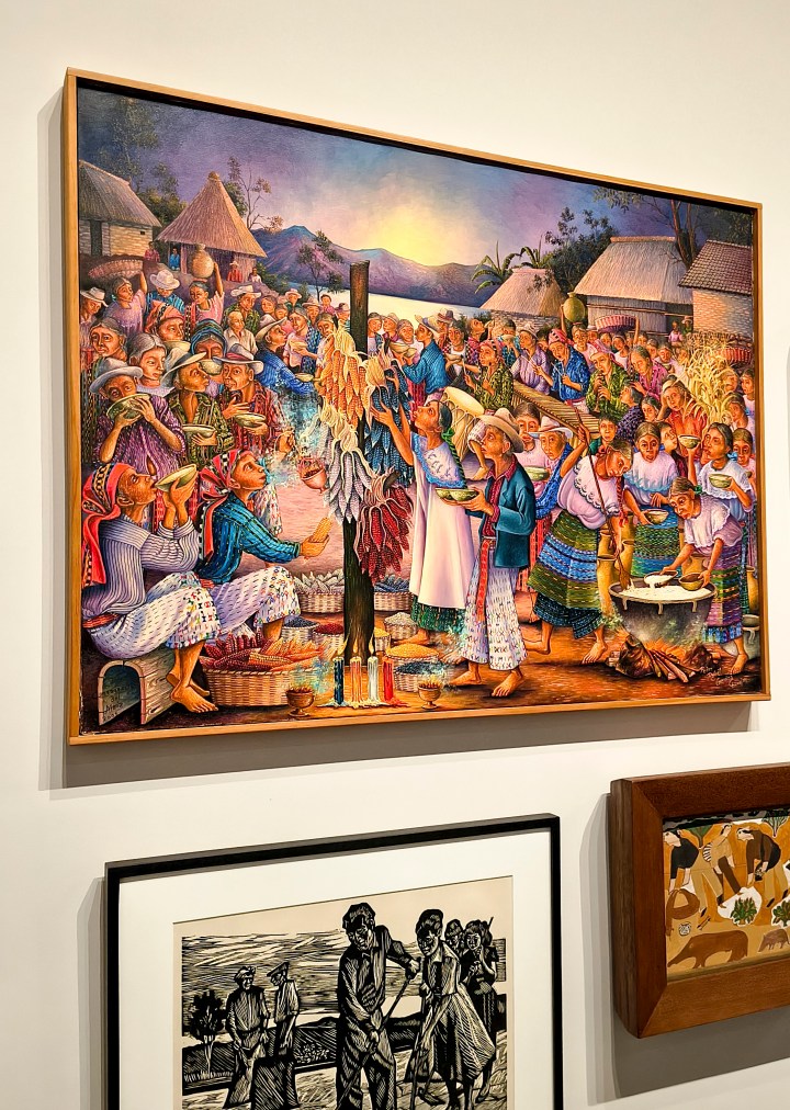 Em destaque, pintura de Pedro Rafael González Chavajay 